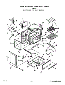 Body parts for Roper Electric Range F9027*0 from AppliancePartsPros.com