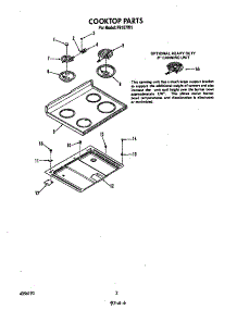 Cooktop parts for Roper Electric Range F9157*1 from AppliancePartsPros.com