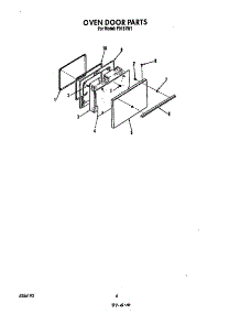 Oven Door parts for Roper Electric Range F9157*1 from AppliancePartsPros.com