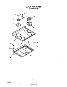 Cook Top parts for Roper Electric Range F9257*0 from AppliancePartsPros.com