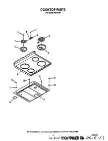 Cooktop parts for Roper Electric Range F9257*1 from AppliancePartsPros.com