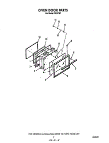 Oven Door parts for Roper Electric Range F9257*1 from AppliancePartsPros.com