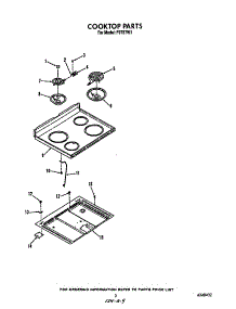 Cook Top parts for Roper Electric Range F9757*1 from AppliancePartsPros.com
