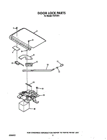 Door Lock parts for Roper Electric Range F9757*1 from AppliancePartsPros.com