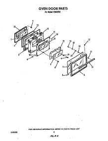 Oven Door parts for Roper Electric Range F9808*0 from AppliancePartsPros.com
