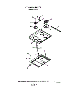 Cook Top parts for Roper Electric Range F9858*0 from AppliancePartsPros.com