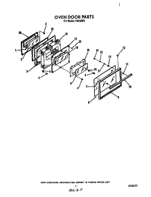 Oven Door parts for Roper Electric Range F9858*0 from AppliancePartsPros.com