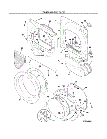 Front Panel / Lint Filter parts for Frigidaire Dryer FAQE7111LW1 from AppliancePartsPros.com
