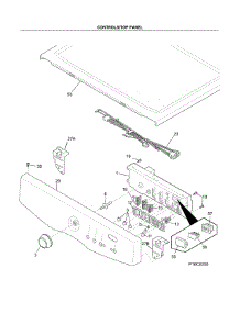 Controls / Top Panel parts for Frigidaire Dryer FAQE7111LW1 from AppliancePartsPros.com