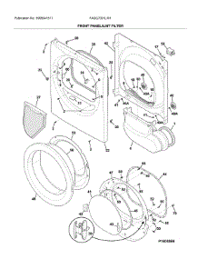 Front Panel / Lint Filter parts for Frigidaire Dryer FAQG7001LW1 from AppliancePartsPros.com