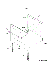 Door parts for Frigidaire Electric Range FCFE2425AW from AppliancePartsPros.com