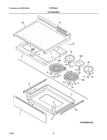 Top / Drawer parts for Frigidaire Gas Range FCFE3062AWB from AppliancePartsPros.com