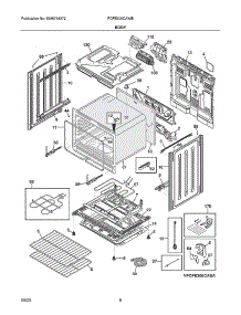 Body parts for Frigidaire Gas Range FCFE306CAWB from AppliancePartsPros.com