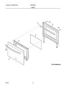 Door parts for Frigidaire Gas Range FCFG3062ABB from AppliancePartsPros.com