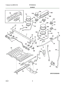 Burner parts for Frigidaire Gas Range FCFG3083ASA from AppliancePartsPros.com