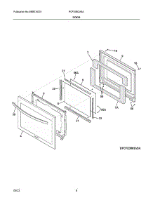 Door parts for Frigidaire Gas Range FCFI308CASA from AppliancePartsPros.com
