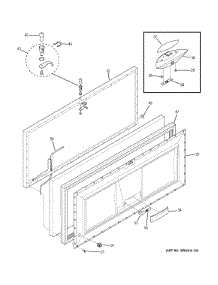 Door parts for Ge Chest Freezer FCM25SUDWW from AppliancePartsPros.com