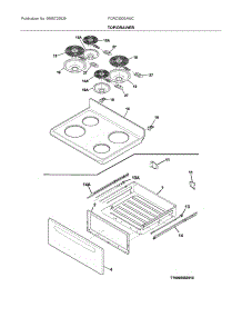 Top / Drawer parts for Frigidaire Electric Range FCRC3005AWC from AppliancePartsPros.com
