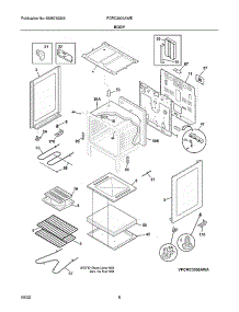 Body parts for Frigidaire Electric Range FCRC3005AWE from AppliancePartsPros.com