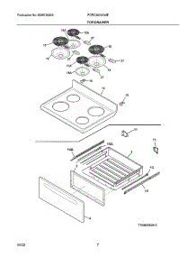 Top / Drawer parts for Frigidaire Electric Range FCRC3005AWE from AppliancePartsPros.com