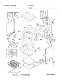 Body parts for Frigidaire Electric Range FCRC3012ABA from AppliancePartsPros.com
