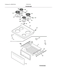 Top / Drawer parts for Frigidaire Electric Range FCRC3012ABD from AppliancePartsPros.com