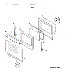 Door parts for Frigidaire Electric Range FCRC3012AWD from AppliancePartsPros.com