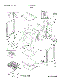 Body parts for Frigidaire Electric Range FCRC301CAWA from AppliancePartsPros.com