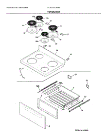 Top / Drawer parts for Frigidaire Electric Range FCRC301CAWB from AppliancePartsPros.com