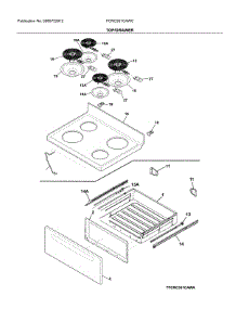 Top / Drawer parts for Frigidaire Electric Range FCRC301CAWC from AppliancePartsPros.com