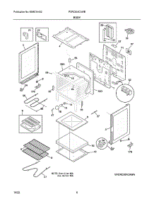 Body parts for Frigidaire Electric Range FCRC301CAWE from AppliancePartsPros.com