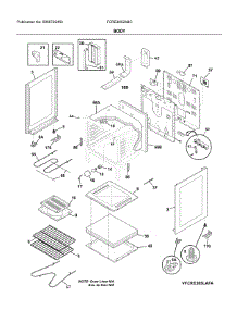 Body parts for Frigidaire Electric Range FCRE3052ABC from AppliancePartsPros.com