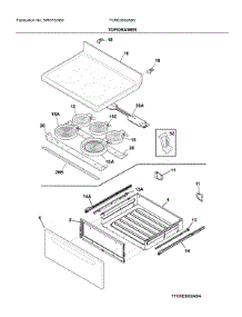 Top / Drawer parts for Frigidaire Electric Range FCRE3052ABC from AppliancePartsPros.com