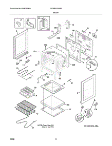 Body parts for Frigidaire Electric Range FCRE3052ABJ from AppliancePartsPros.com