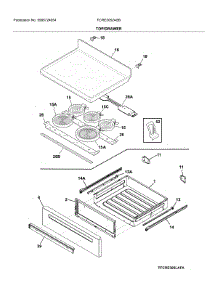 Top / Drawer parts for Frigidaire Electric Range FCRE3052ASB from AppliancePartsPros.com