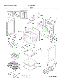 Body parts for Frigidaire Electric Range FCRE3052ASC from AppliancePartsPros.com