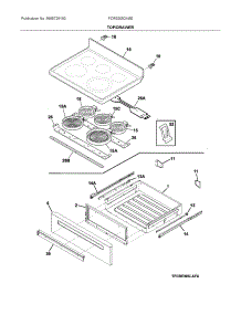 Top / Drawer parts for Frigidaire Electric Range FCRE3052ASE from AppliancePartsPros.com
