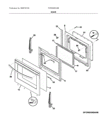 Door parts for Frigidaire Electric Range FCRE3052ASE from AppliancePartsPros.com