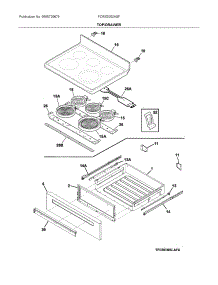 Top / Drawer parts for Frigidaire Electric Range FCRE3052ASF from AppliancePartsPros.com