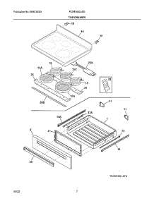 Top / Drawer parts for Frigidaire Electric Range FCRE3052ASG from AppliancePartsPros.com