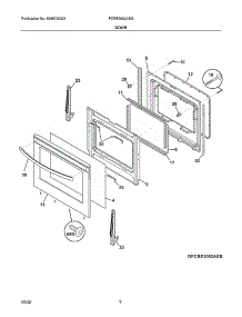 Door parts for Frigidaire Electric Range FCRE3052ASG from AppliancePartsPros.com