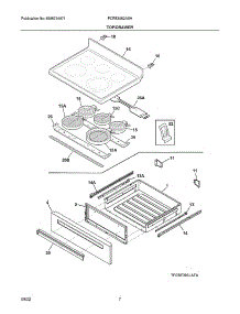 Top / Drawer parts for Frigidaire Electric Range FCRE3052ASH from AppliancePartsPros.com