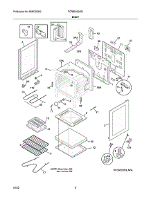 Body parts for Frigidaire Electric Range FCRE3052ASJ from AppliancePartsPros.com