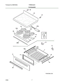 Top / Drawer parts for Frigidaire Electric Range FCRE3052ASJ from AppliancePartsPros.com
