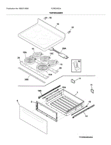 Top / Drawer parts for Frigidaire Electric Range FCRE3052AWA from AppliancePartsPros.com