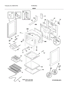 Body parts for Frigidaire Electric Range FCRE3052AWD from AppliancePartsPros.com