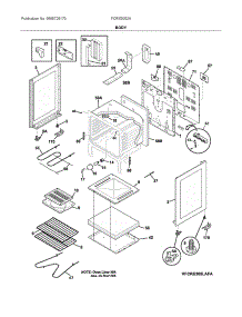 Body parts for Frigidaire Electric Range FCRE3052AWE from AppliancePartsPros.com