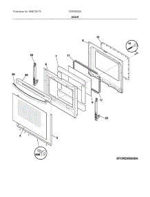 Door parts for Frigidaire Electric Range FCRE3052AWE from AppliancePartsPros.com