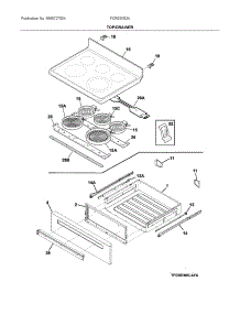 Top / Drawer parts for Frigidaire Electric Range FCRE3052AWG from AppliancePartsPros.com