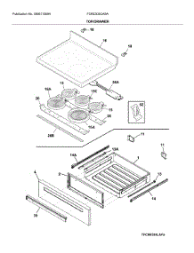 Top / Drawer parts for Frigidaire Electric Range FCRE305CASA from AppliancePartsPros.com
